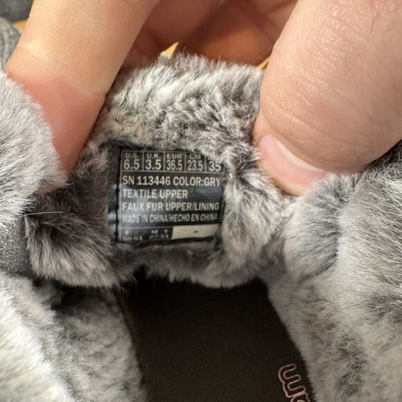 Skechers BOBS Boots‎ Womens 6.5 Skipper Lined Winter Bootie 113446 Gray Lace Up - Picture 8 of 8